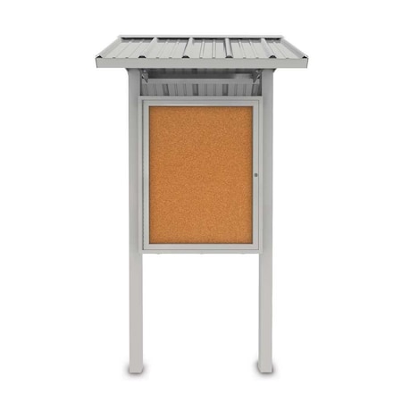 United Visual Products Corkboard, Fbrc, 3 Door, Satin/Cobcc, 96x48" UV308-SATIN-COBACC